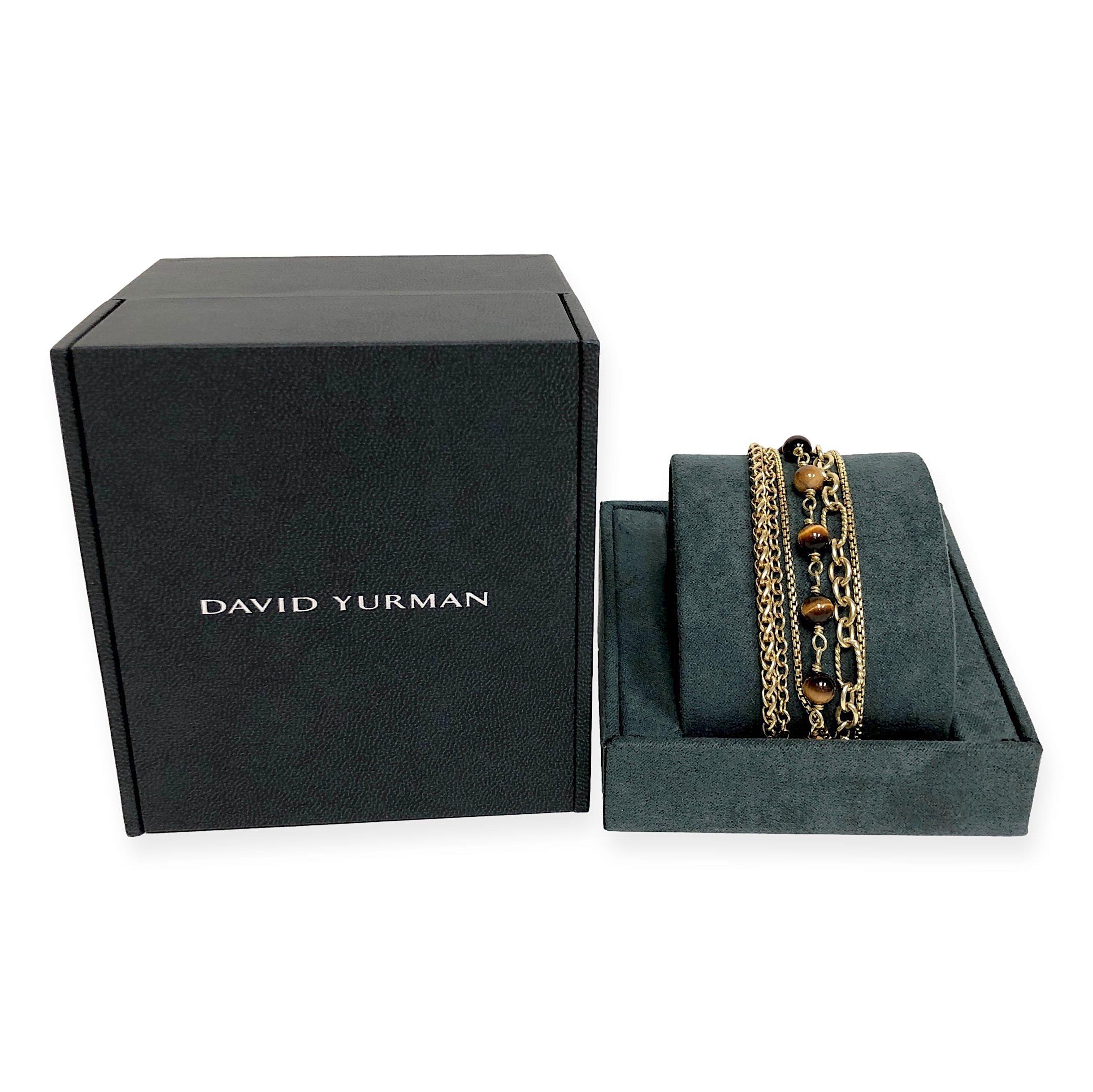 Women's David Yurman 18K Yellow Gold Multi-Chain Six Strand Bracelet For Sale