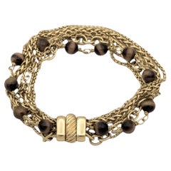 Used David Yurman 18K Yellow Gold Multi-Chain Six Strand Bracelet