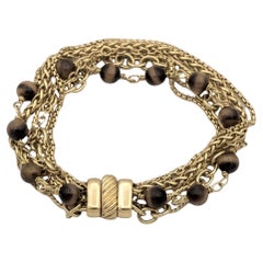 David Yurman 18K Yellow Gold Multi-Chain Six Strand Bracelet