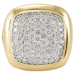 David Yurman 18K Yellow Gold Pave Diamond Albion Cocktail Ring