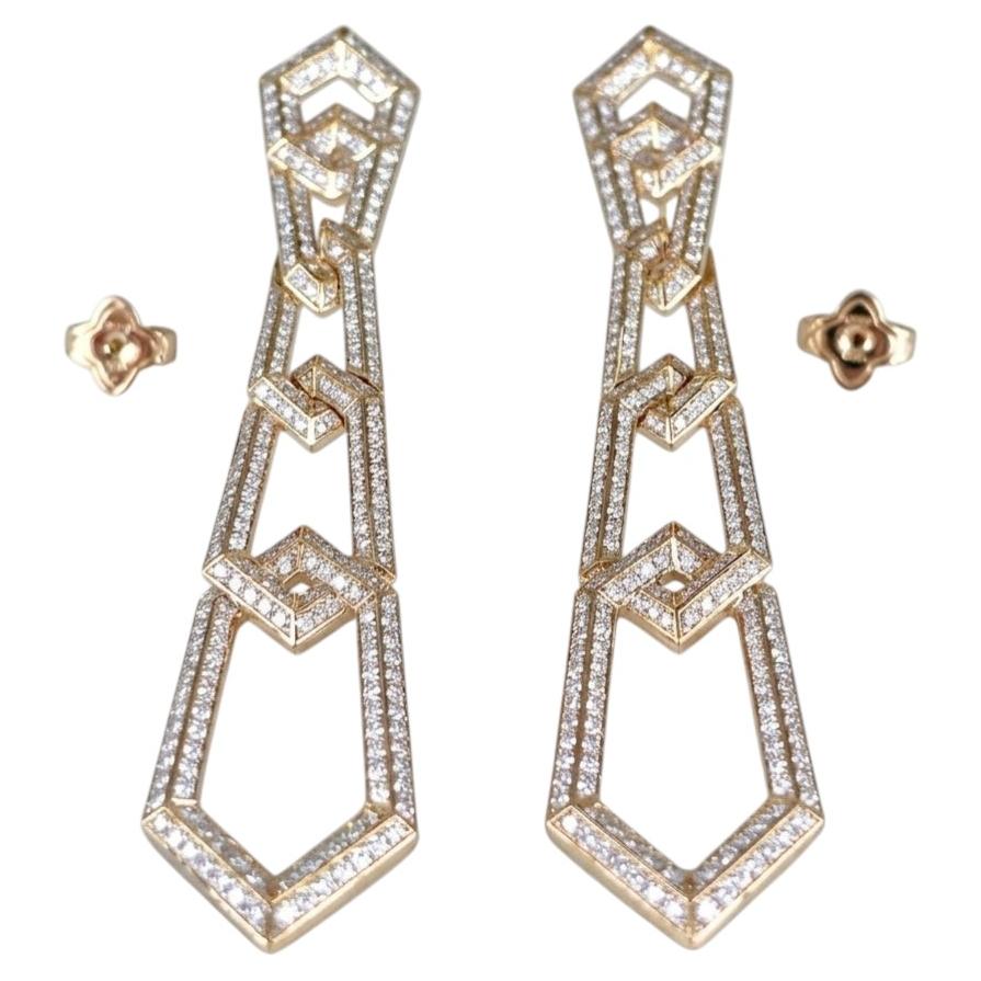 David Yurman Large 1ct Diamond Hoop Earrings Inside Out 18k Yellow Gold ...