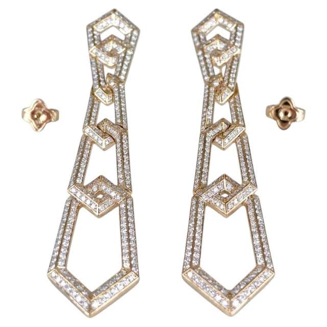 David Yurman Large 1ct Diamond Hoop Earrings Inside Out 18k Yellow Gold ...