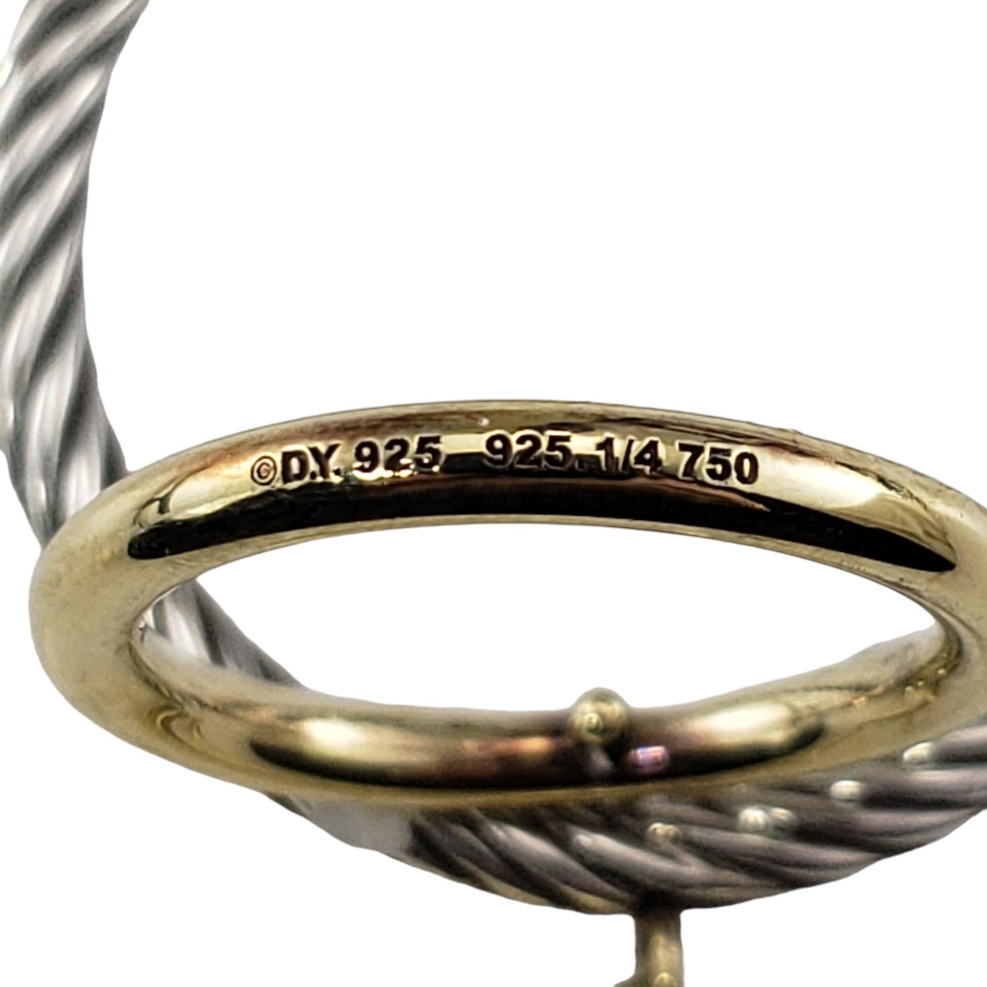 Women's David Yurman 18K Yellow Gold Plated Sterling Silver Mobile Hoop Earrings #19530 For Sale