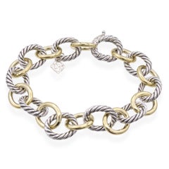 David Yurman 18K Yellow Gold Plated Sterling Silver Oval Link Bracelet