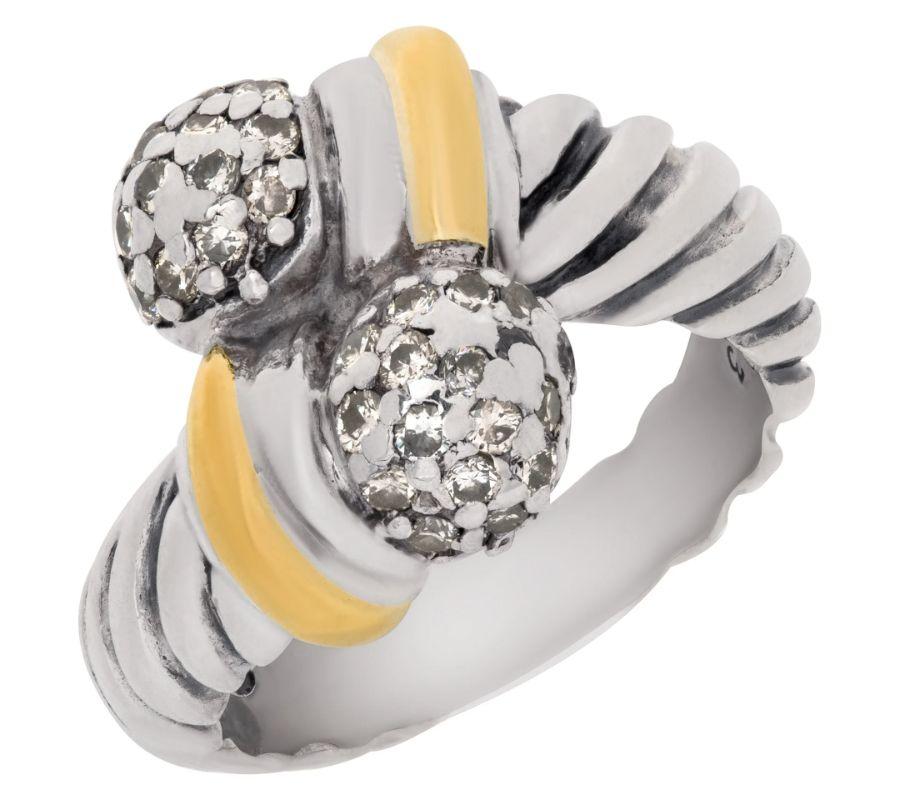 David Yurman: 18 Karat Gelbgold Ring mit Diamant-Akzenten im Zustand „Hervorragend“ im Angebot in Surfside, FL