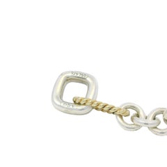 David Yurman 18k Yellow Gold & Silver Cable-Link Toggle Bracelet In Stock
