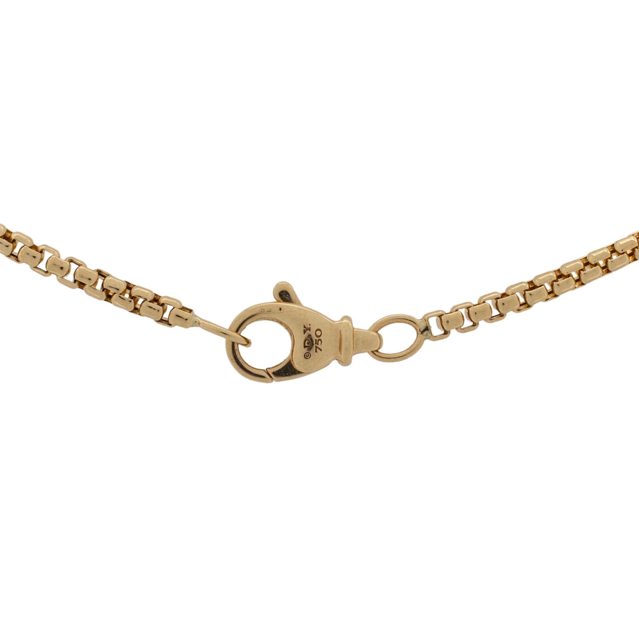 David Yurman 18K Yellow Gold St. Christopher Amulet Diamond Pendant Necklace 1