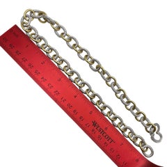 David Yurman 18K Yellow Gold & Sterling Silver Cable Link Necklace 18 Inches