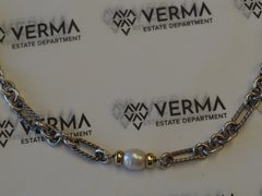 David Yurman 18k Yellow Gold & Sterling Silver Madison Link Necklace