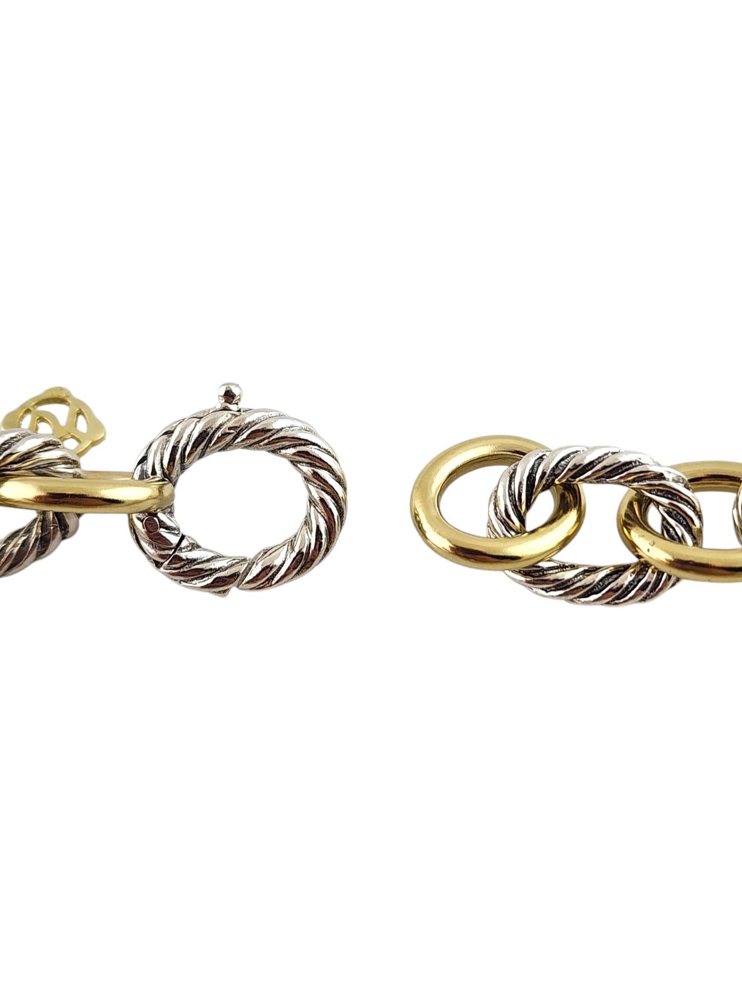 David Yurman, collier à maillons ovales en or jaune 18 carats et argent sterling #19784 Bon état - En vente à Washington Depot, CT