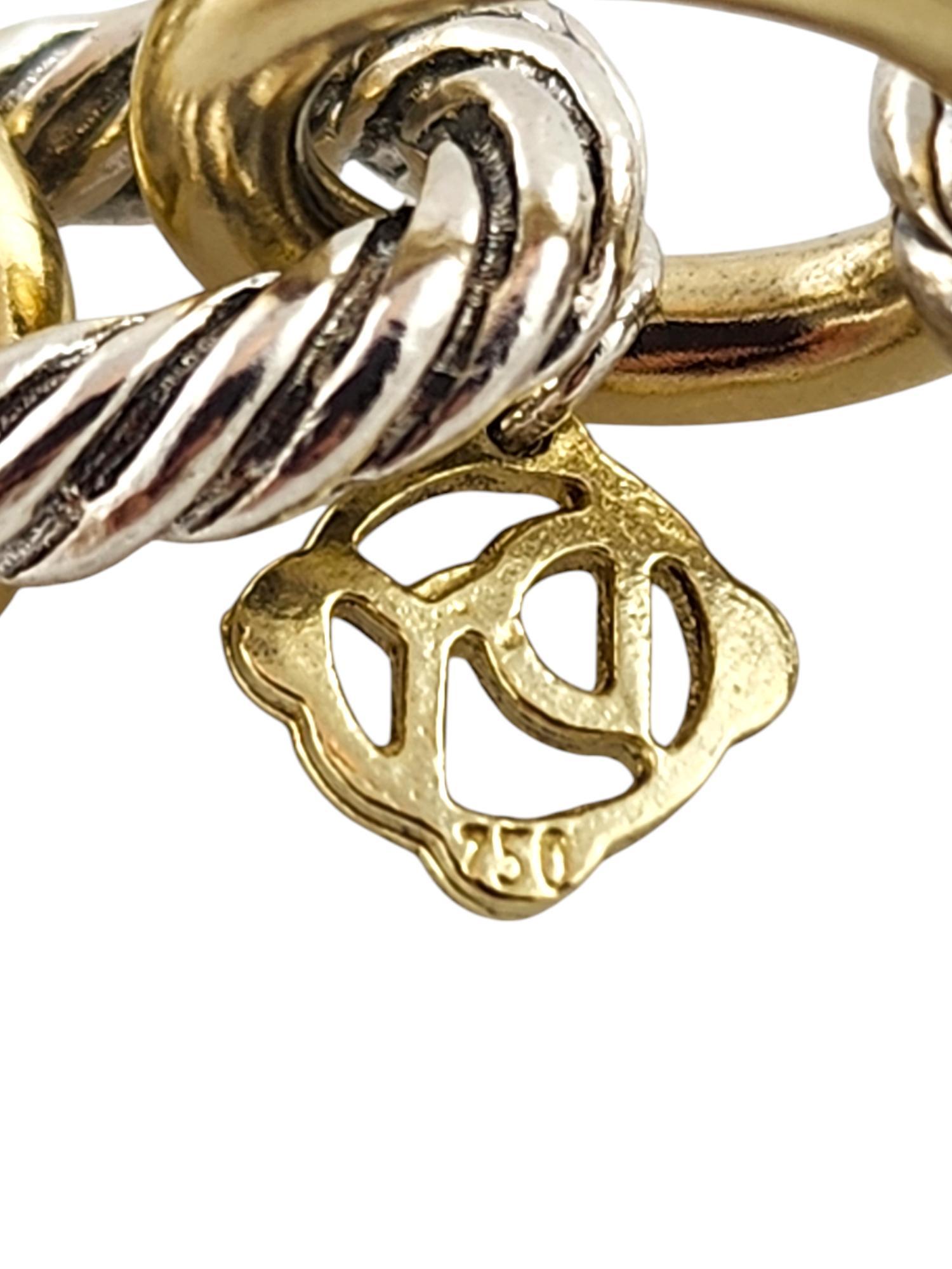 David Yurman, collier à maillons ovales en or jaune 18 carats et argent sterling #19784 Pour femmes en vente