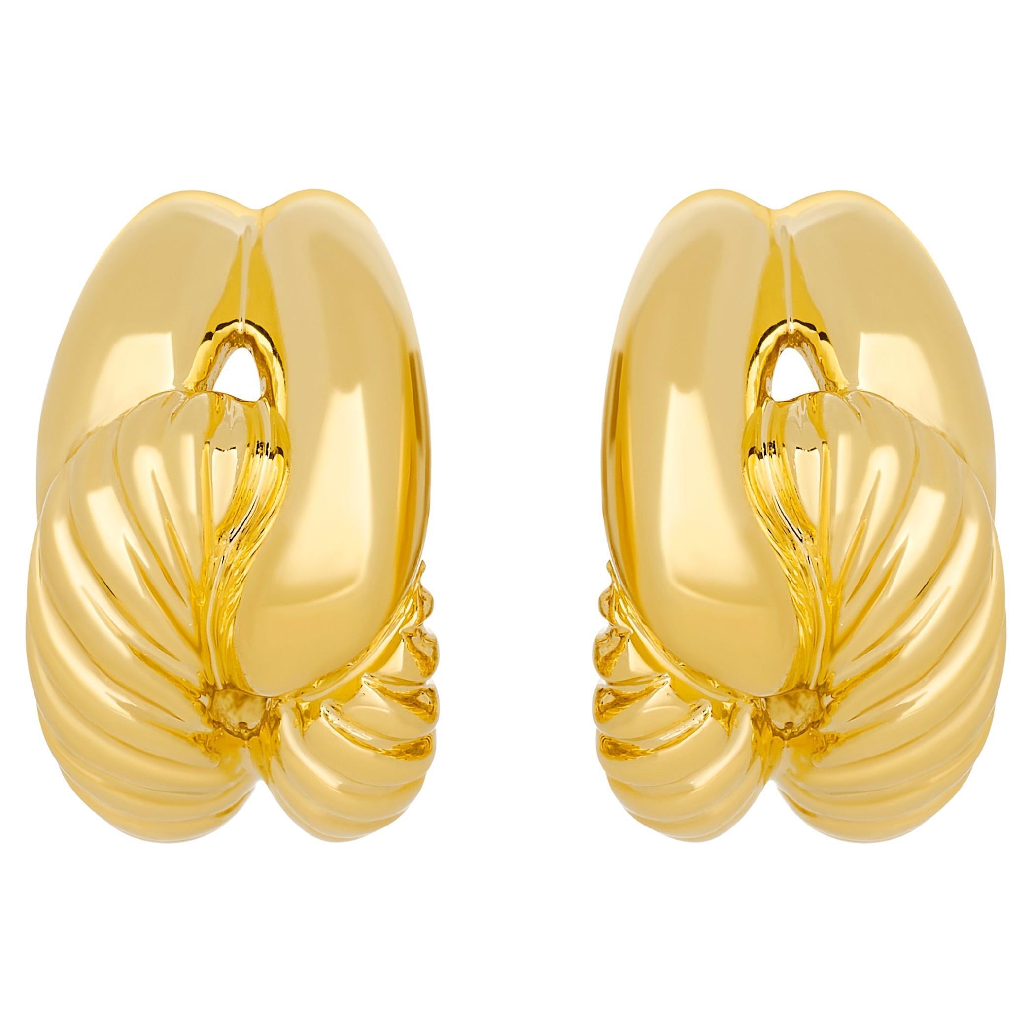 David Yurman Orecchini a incastro in oro giallo 18 carati