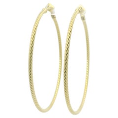 David Yurman - Boucles d'oreilles en or jaune 18 carats avec câbles fins
