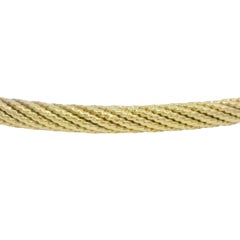 David Yurman 18K Yellow Gold Three Station Narrow Bangle Bracelet In Stock