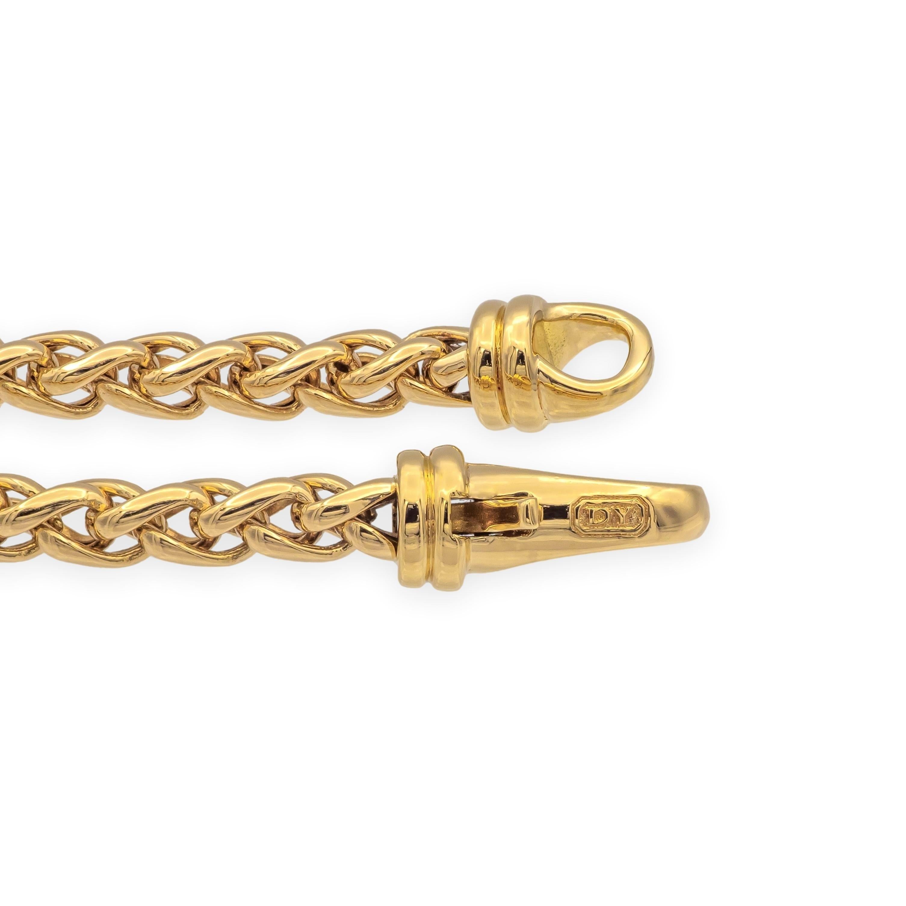 David Yurman - Bracciale a forma di grano in oro giallo 18 carati - 7,5
