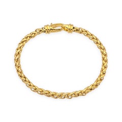 David Yurman 18K Yellow Gold Wheat Bracelet – 7.5"