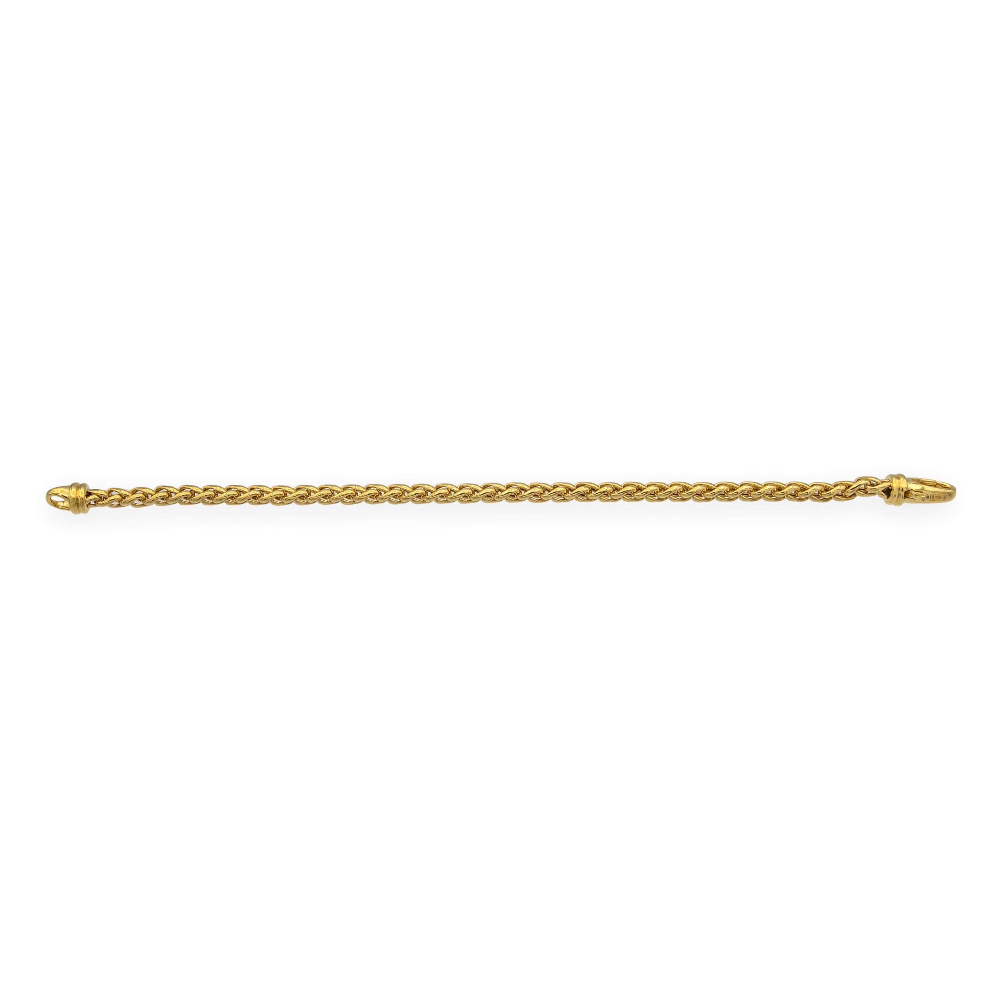 Contemporaneo David Yurman - Bracciale a forma di grano in oro giallo 18 carati - 7,5