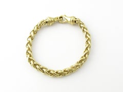 David Yurman 18 Karat Yellow Gold Wheat Chain Bracelet