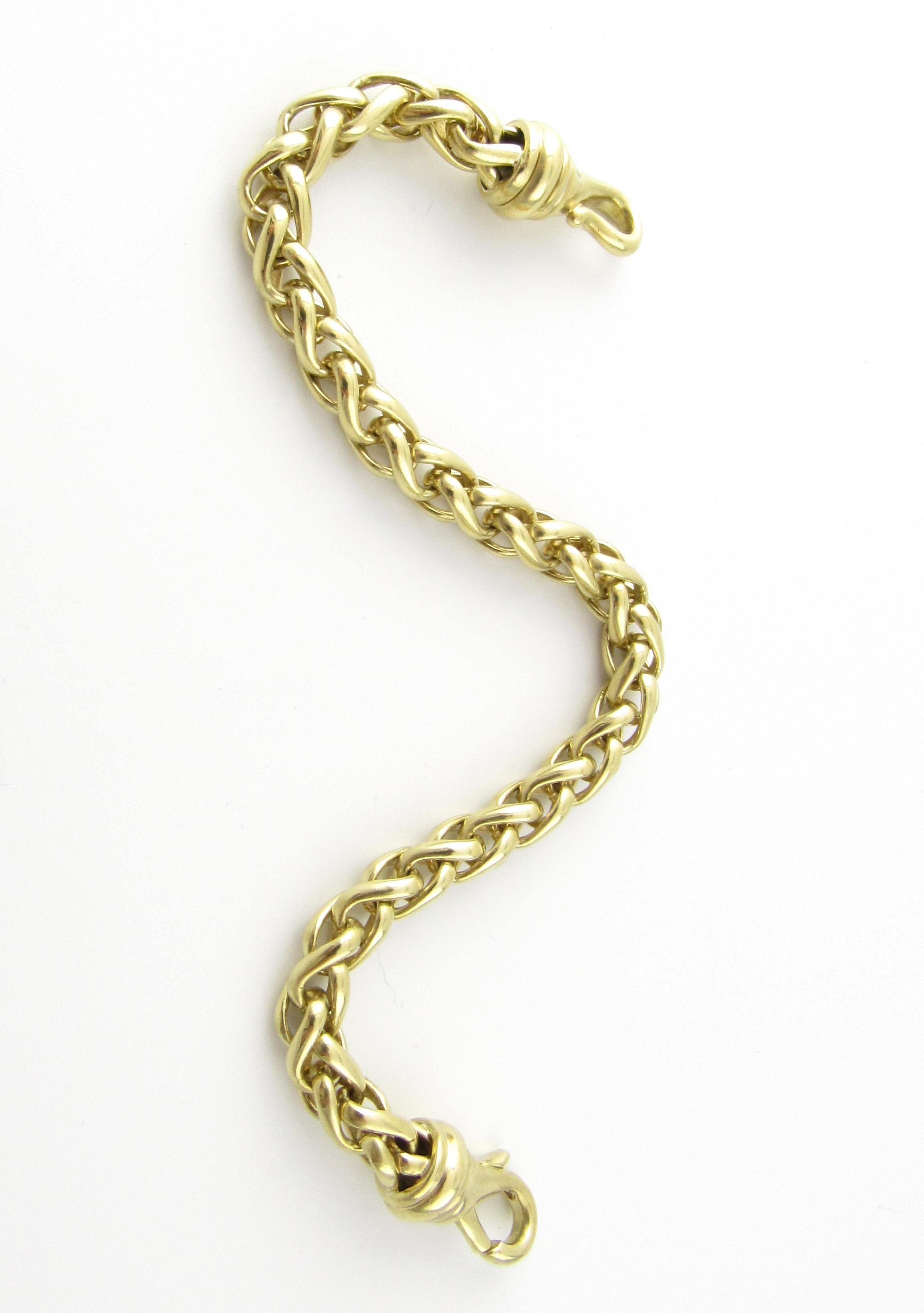 wheat chain bracelet gold