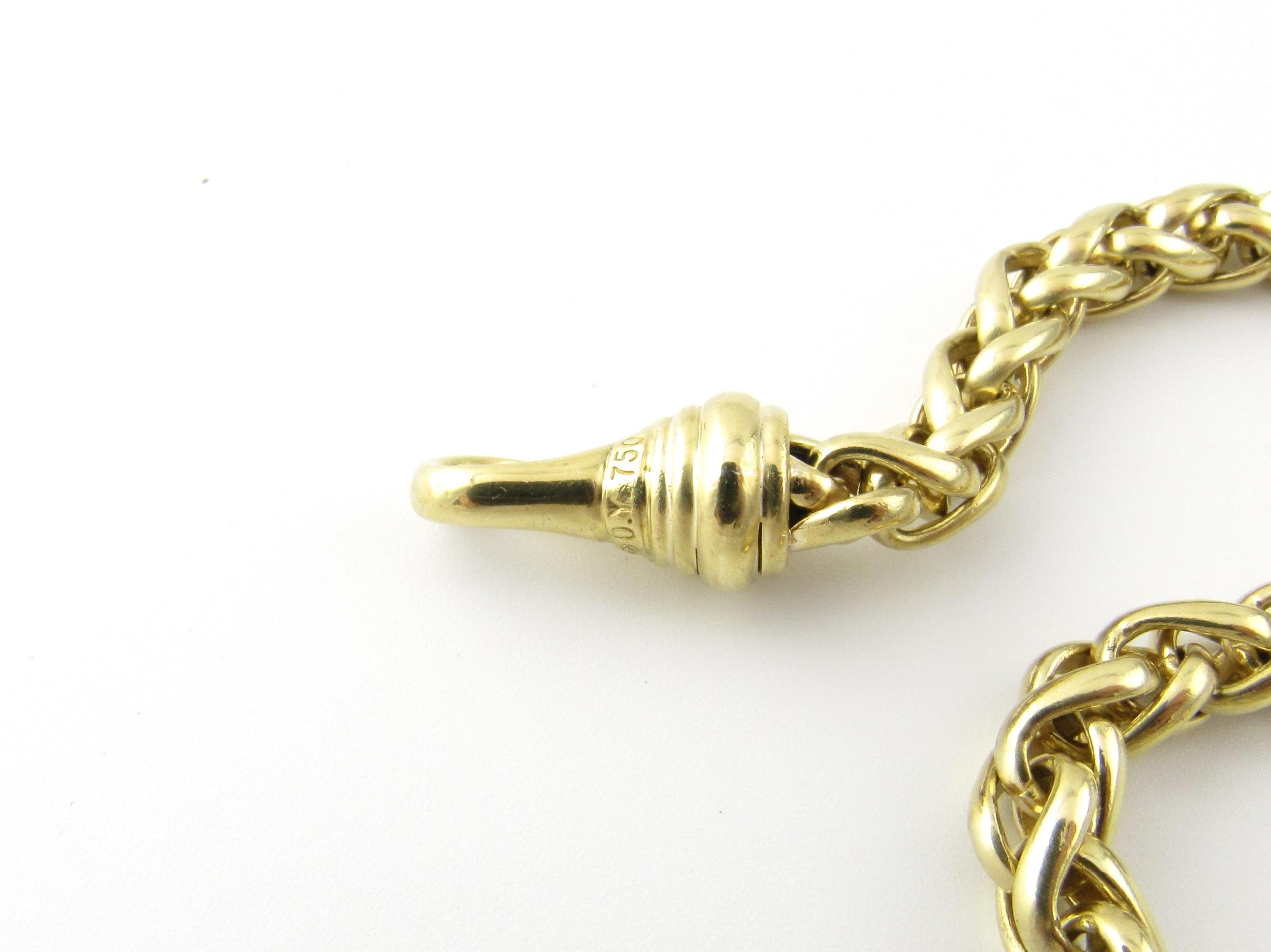 David Yurman 18 Karat Yellow Gold Wheat Chain Bracelet In Excellent Condition In Washington Depot, CT