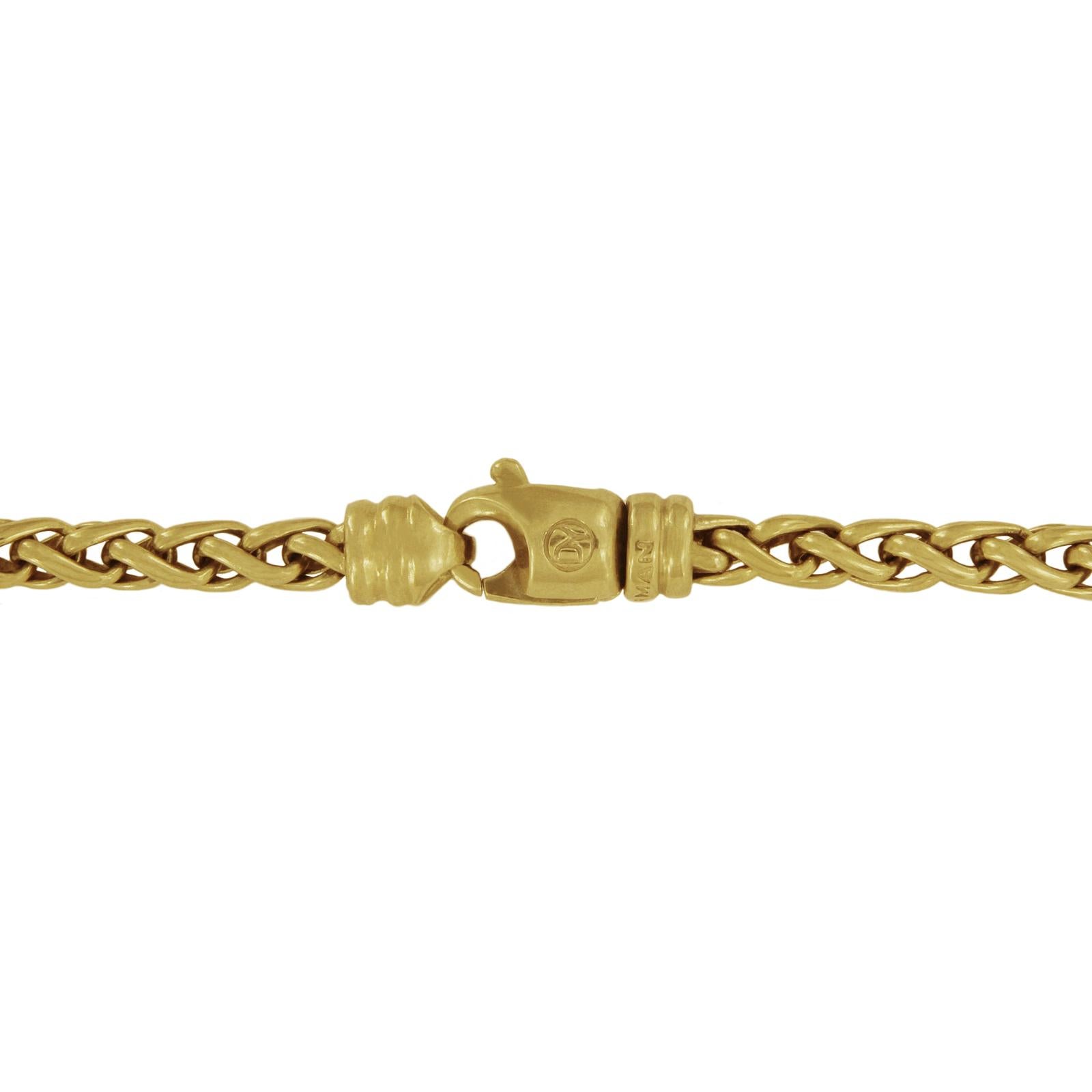 DAVID YURMAN 18K YELLOW GOLD WHEAT CHAIN NECKLACE 16