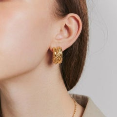 Boucles d'oreilles créoles larges « Cable » en or jaune 18 carats de David Yurman