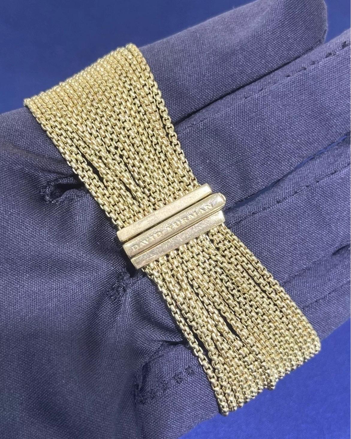 DAVID YURMAN Bracelet à maillons en or jaune 18 carats avec plusieurs boîtes en vente 6