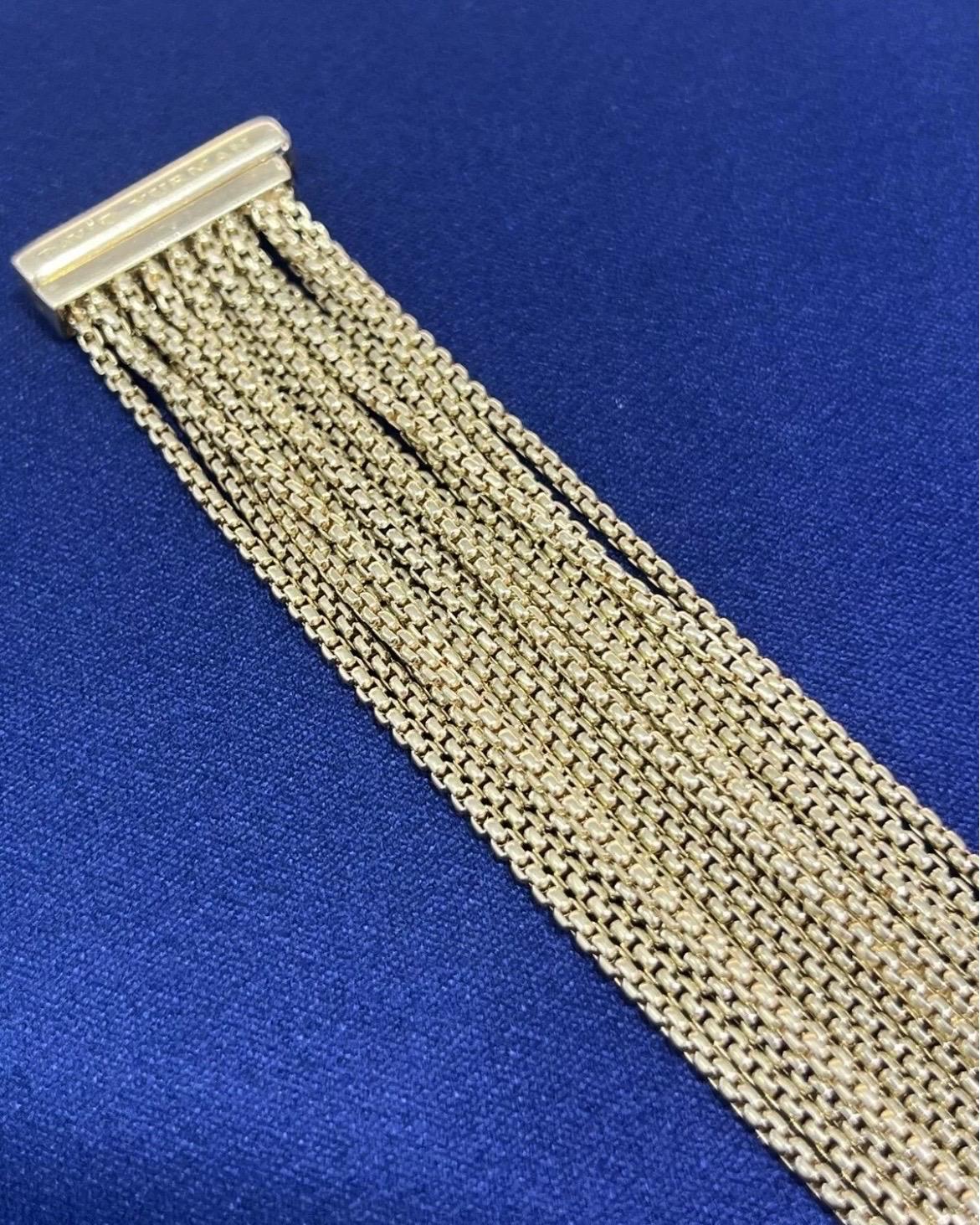 DAVID YURMAN Bracelet à maillons en or jaune 18 carats avec plusieurs boîtes en vente 3