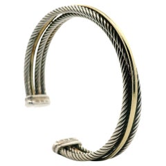 David Yurman 18KY and Silver Cable Bracelet David Yurman 18KY and Silver Cable Bracelet