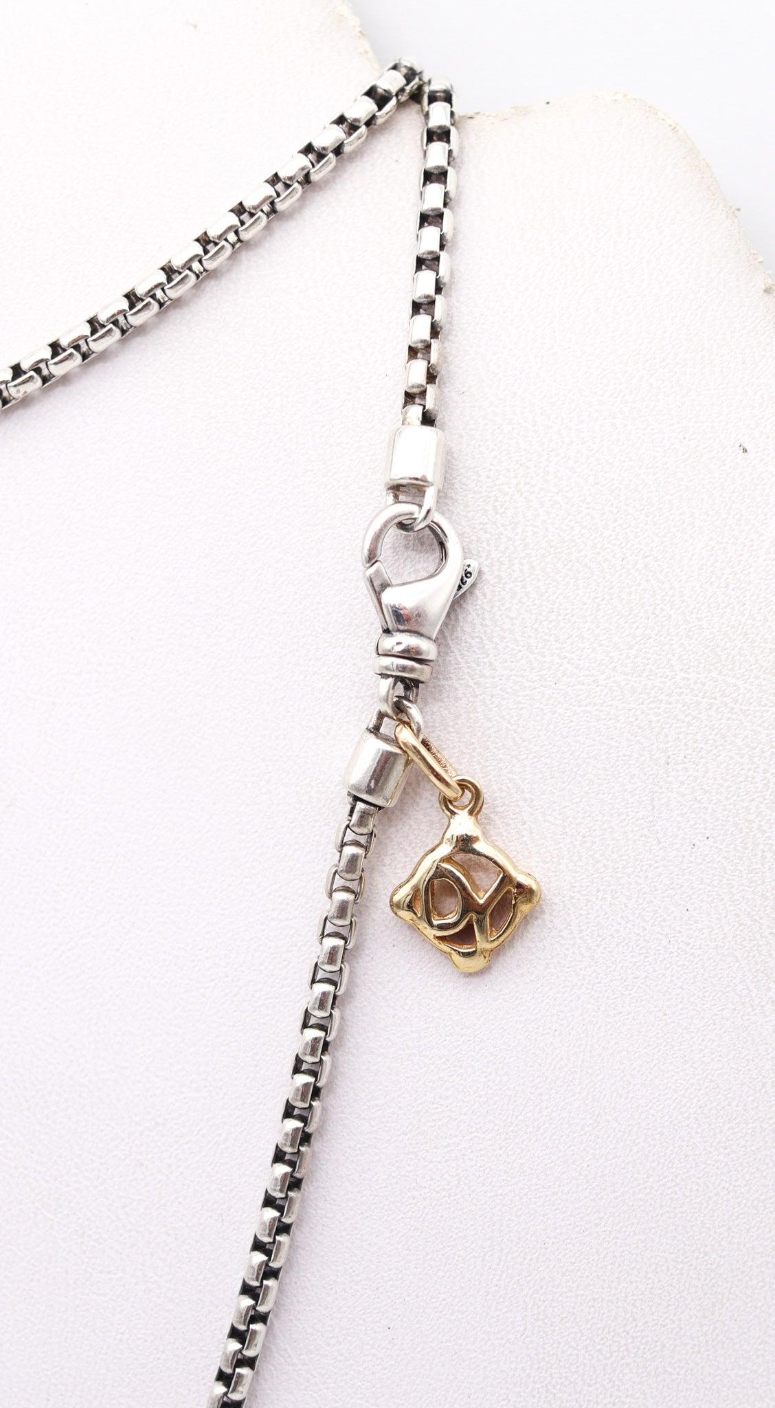 DAVID YURMAN 1990 Vintage Chain In .925 Sterling Silver And 18Kt Gold (Modernistisch) im Angebot