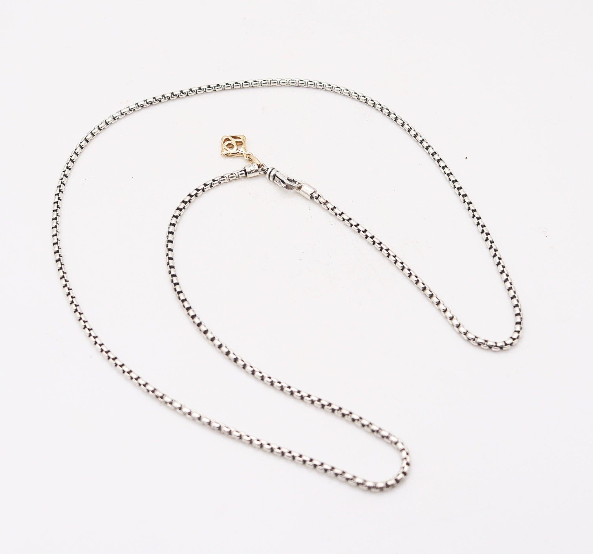 DAVID YURMAN 1990 Vintage Chain In .925 Sterling Silver And 18Kt Gold im Zustand „Hervorragend“ im Angebot in Miami, FL