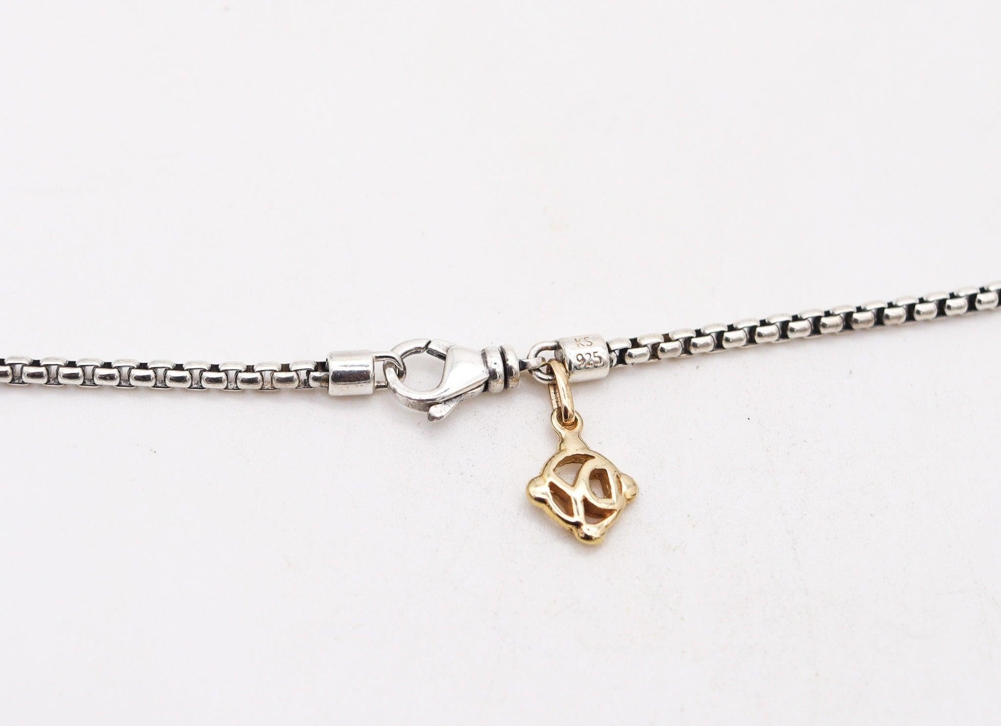 DAVID YURMAN 1990 Vintage Chain In .925 Sterling Silver And 18Kt Gold für Damen oder Herren im Angebot