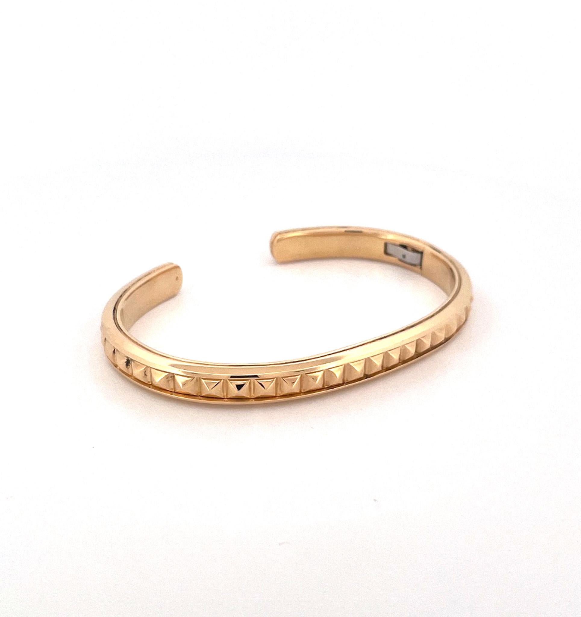 Men's David Yurman 1990s 18k Yellow Gold Gentleman's Cuff Bracelet For Sale