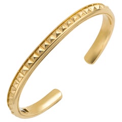 David Yurman 1990s 18k Yellow Gold Gentleman's Cuff Bracelet