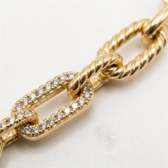 David Yurman 2 Carat Diamond 18k Yellow Gold Link Bracelet