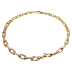Pulsera de eslabones de David Yurman con diamantes de 2 quilates y oro amarillo de 18k