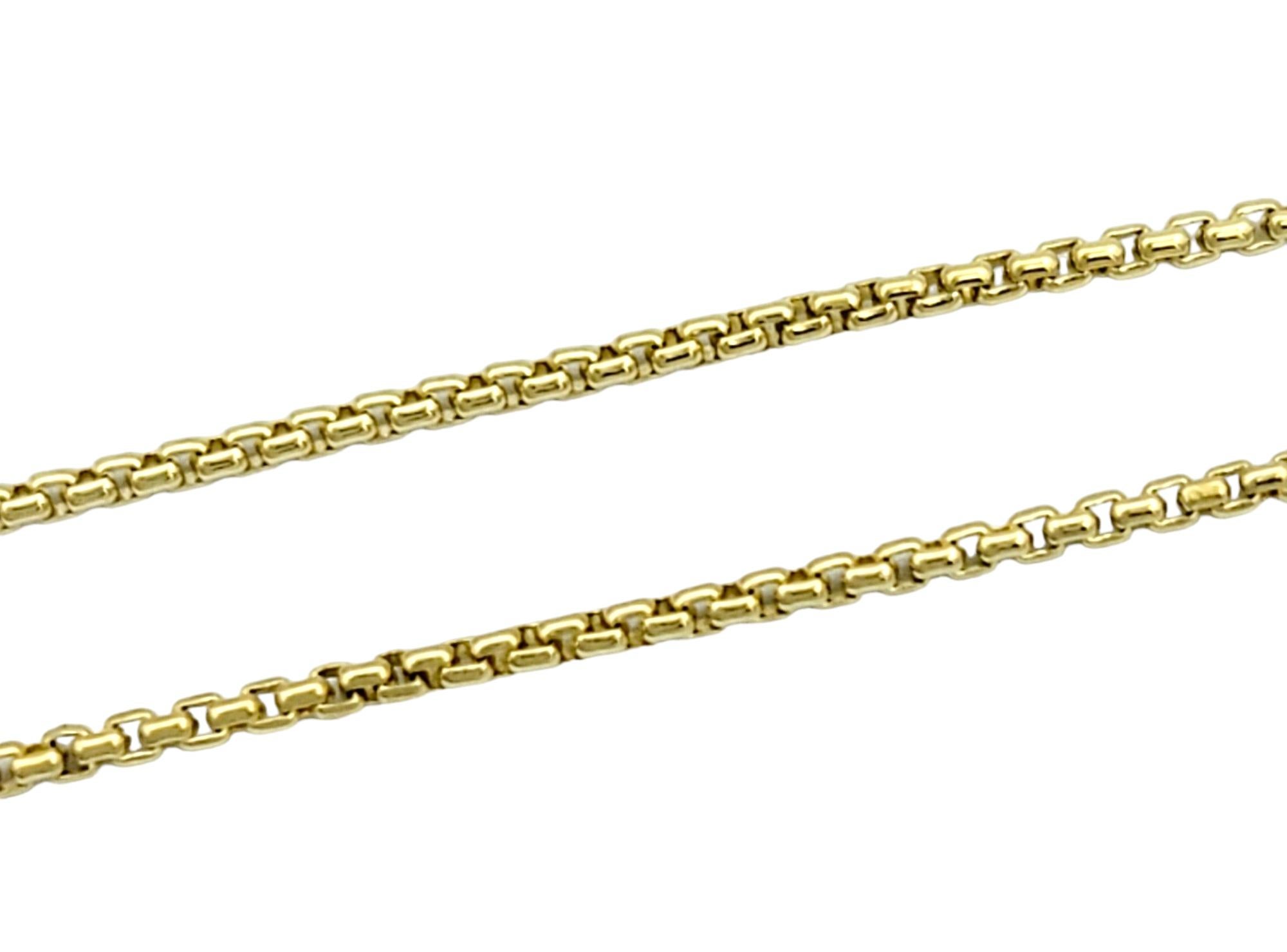 David Yurman 20 mm Infinity Pendant Necklace with Diamonds 18 Karat Yellow Gold In Good Condition In Scottsdale, AZ