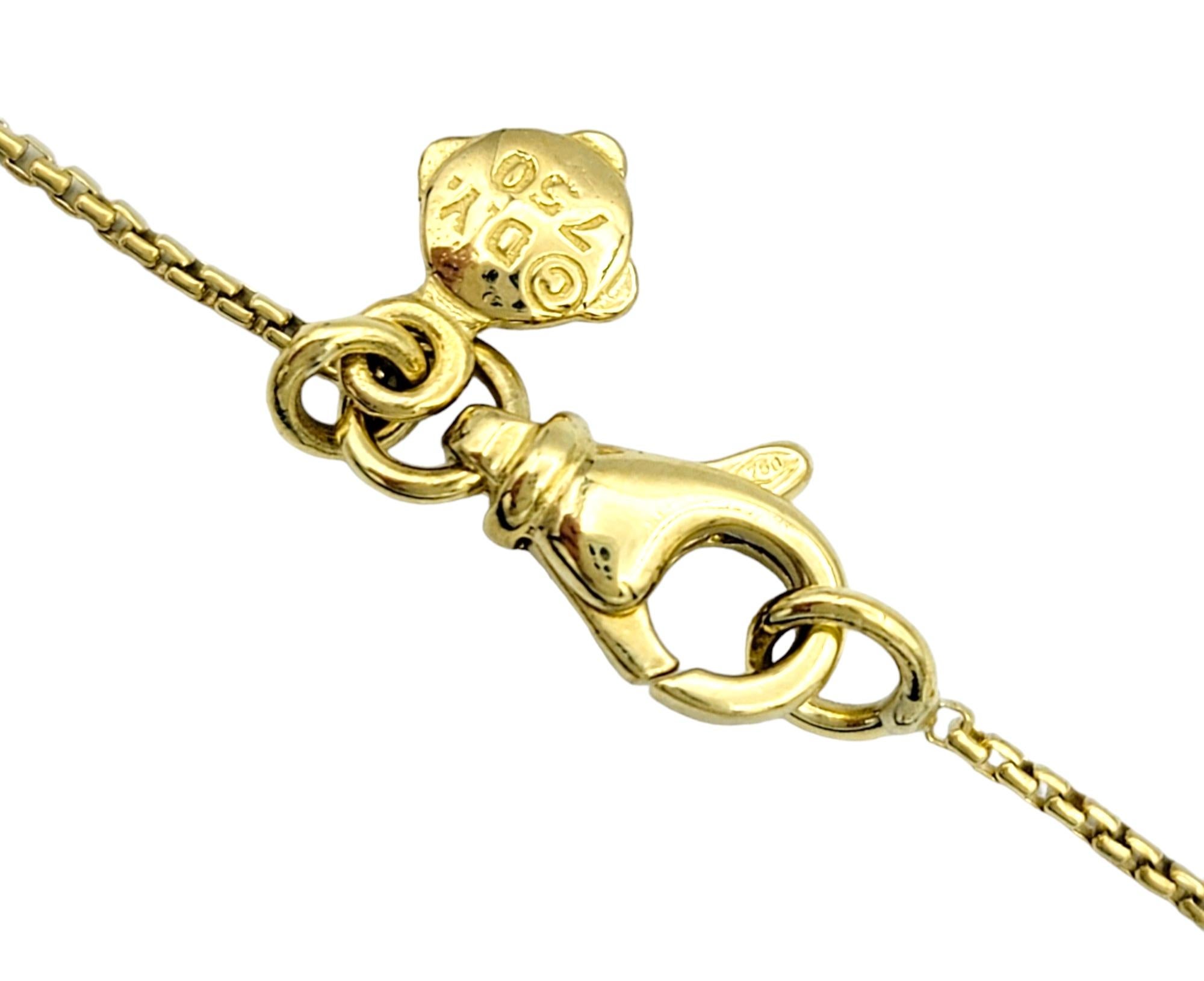 David Yurman 20 mm Infinity Pendant Necklace with Diamonds 18 Karat Yellow Gold 3