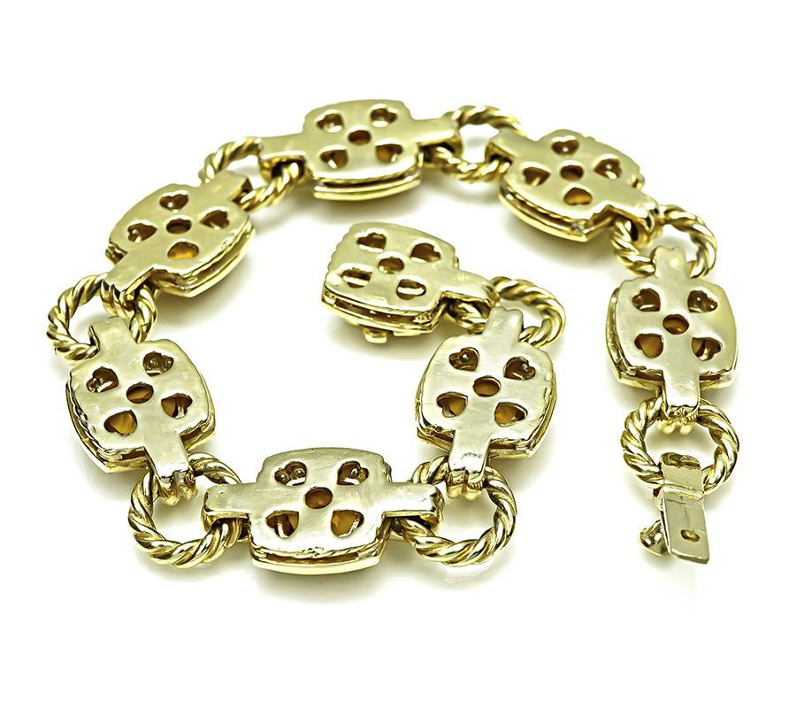 Taglio cuscino David Yurman Bracciale in oro con Citrino 21,00ct e Diamante 1,00ct in vendita