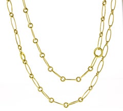 David Yurman 36 Inch Oval and Round Rope Link 18 Karat Necklace