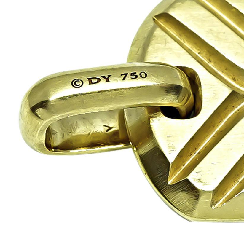 David Yurman 4.00ct Diamond Gold Pendant im Zustand „Gut“ im Angebot in New York, NY