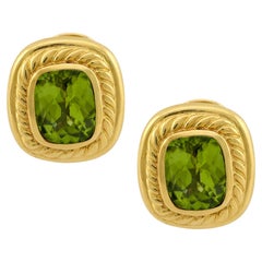 Pendientes David Yurman de oro amarillo de 18 quilates y peridoto de 5,90 quilates