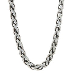 David Yurman 6mm Wheat Chain Necklace 16 1/2" - Sterling 925 Yellow Gold 14k