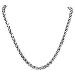 David Yurman 6mm Wheat Chain Necklace 16 3/4" - Sterling Silver 925 Yellow 14k