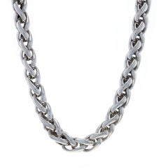 David Yurman 6mm Wheat Chain Necklace 17 1/2" - Sterling 925 & Yellow Gold 14k