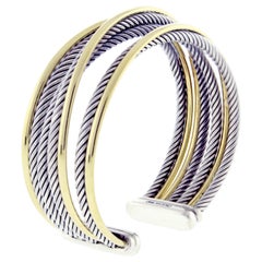 David Yurman 7 Row Crossover Wide Cuff Bracelet