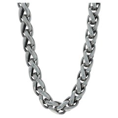 David Yurman - Collana a catena di grano da 8 mm - A. Silver 925 - Oro giallo 14k