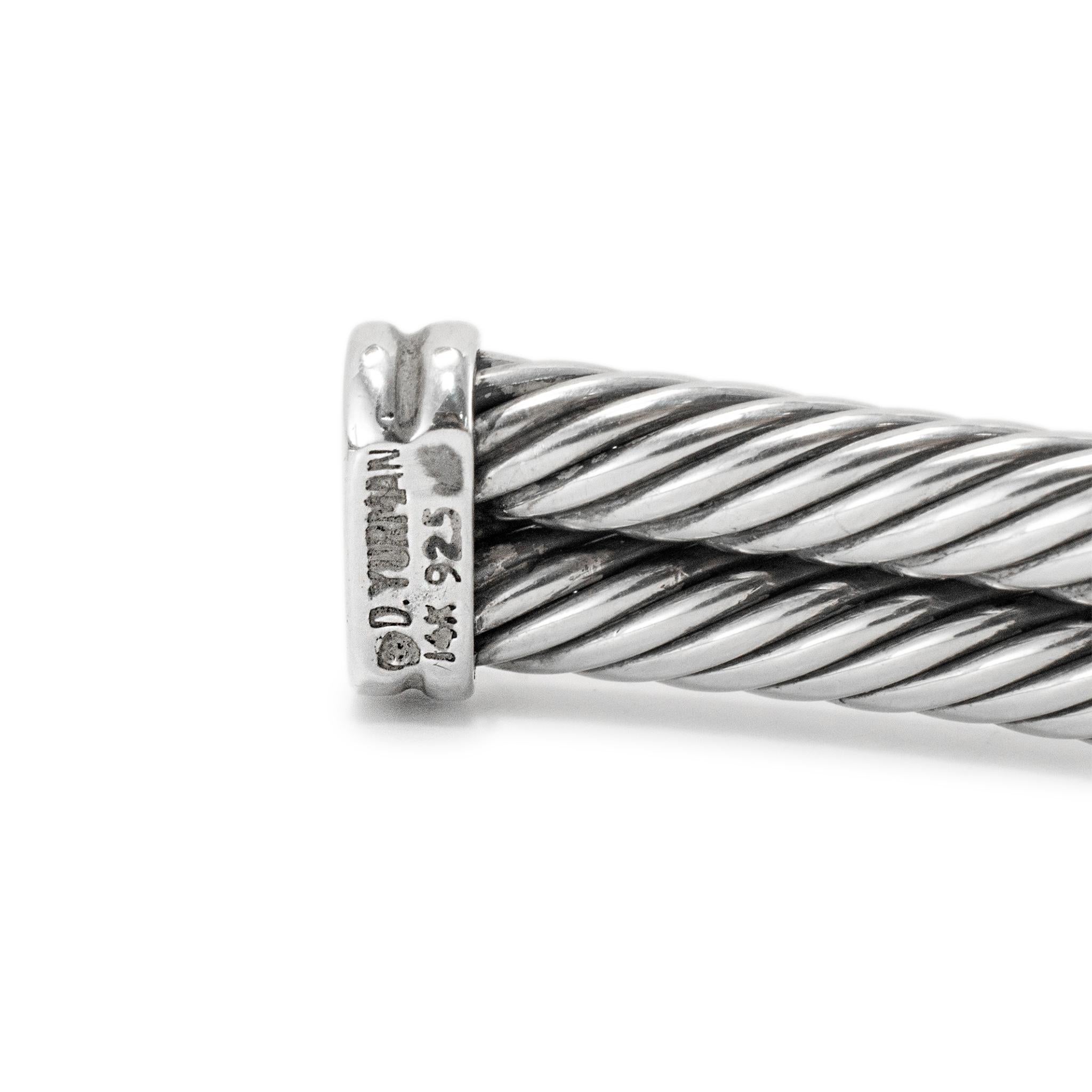 David Yurman Collana classica a girocollo con doppio cavo a X in argento 925 e oro 14 carati in vendita 2