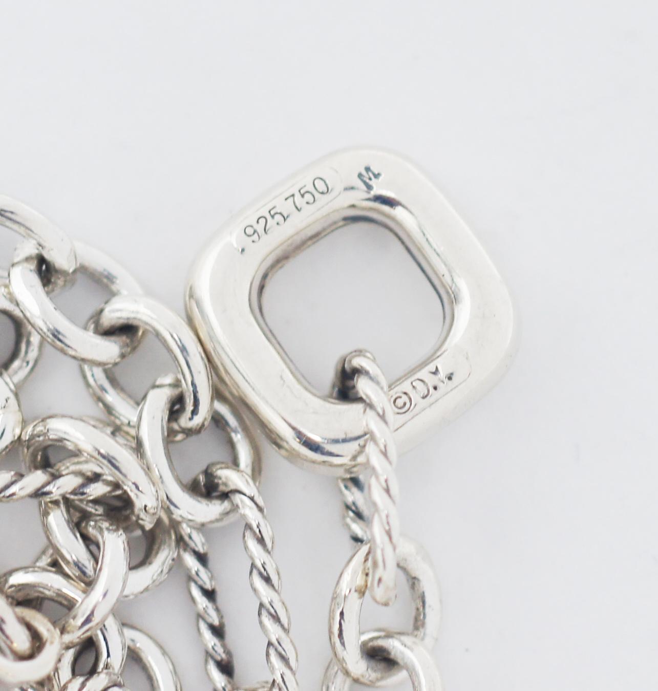 David Yurman Collana Bijoux Figaro in argento 925 e 18 carati In condizioni buone in vendita a San Fernando, CA