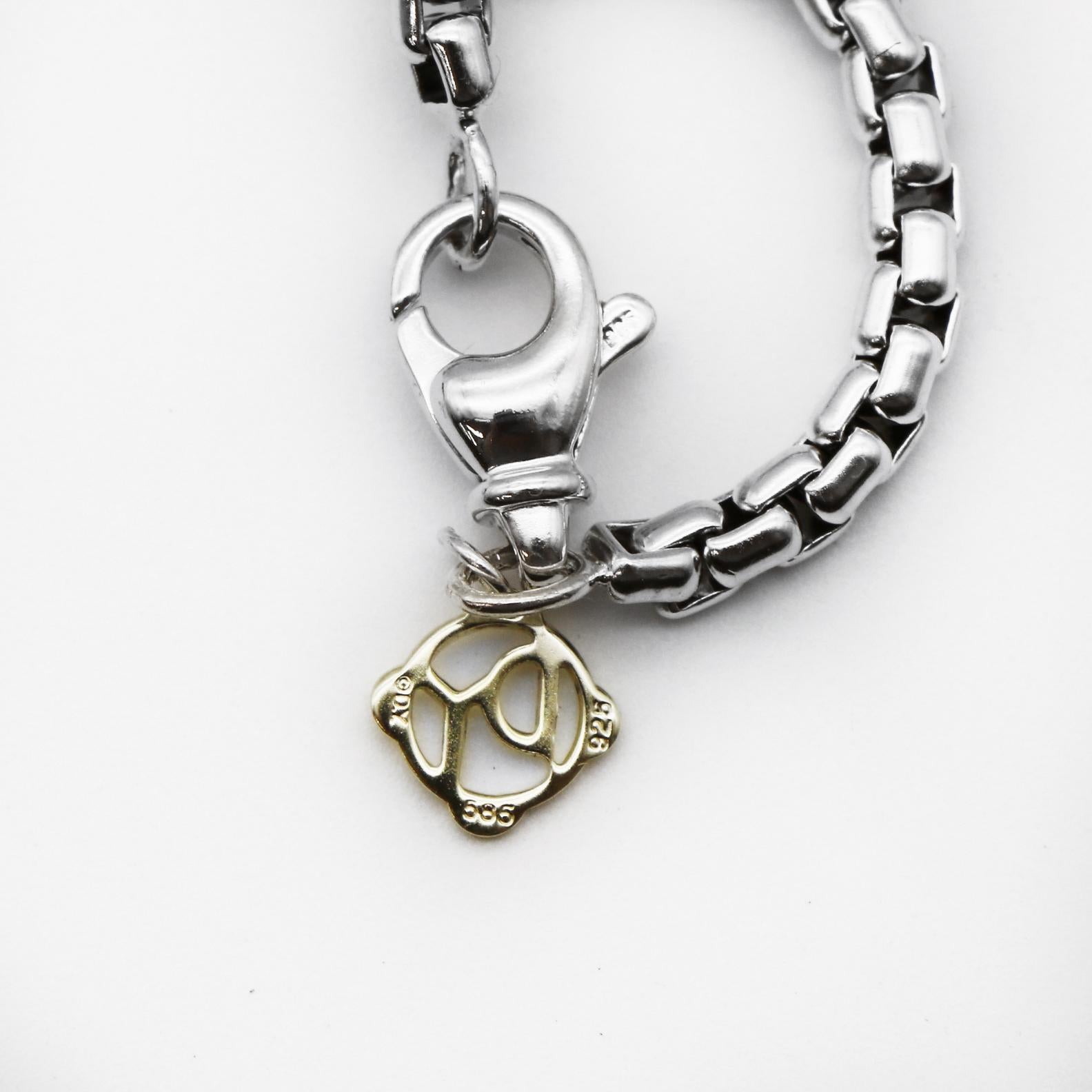 De las mujeres David Yurman 925 Silver and Diamond Cushion On Point Pendant Necklace en venta